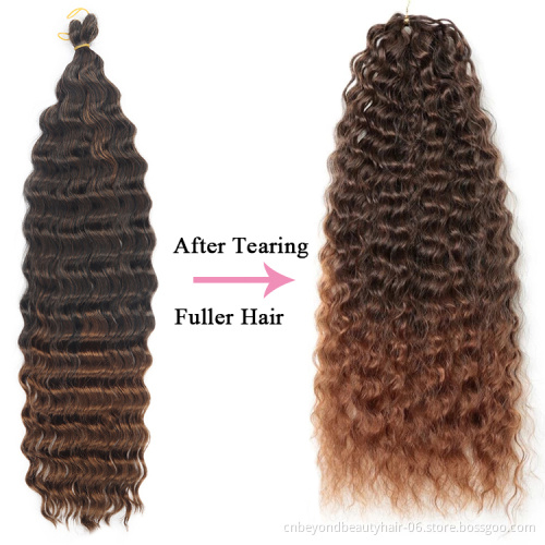 28 Inch Deep Wave Twist Crochet Braids Extra Long Natural Synthetic Hair Ombre Braiding Hair